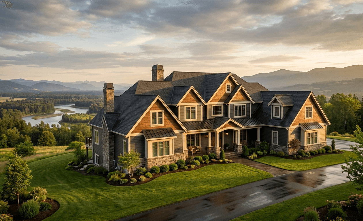 Beautiful home exterior cleaned by Action Pressure Washing